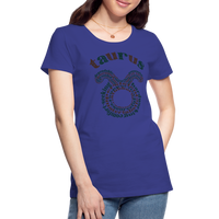 Thumbnail for Women's Power Words Taurus Premium T-Shirt - royal blue