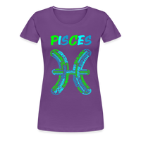 Thumbnail for Women's Power Words Pisces Premium T-Shirt - purple