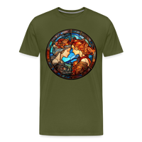 Thumbnail for Men's Mosaic Gemini Premium T-Shirt - olive green