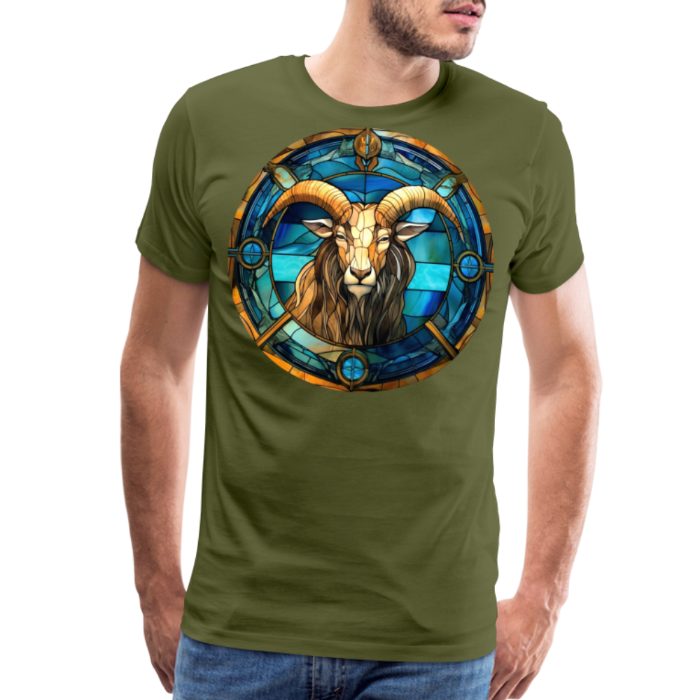 Men's Mosaic Capricorn Premium T-Shirt - olive green