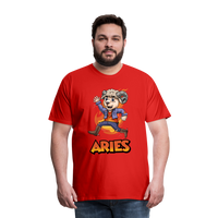 Thumbnail for Men's Playful Aries Premium T-Shirt - red