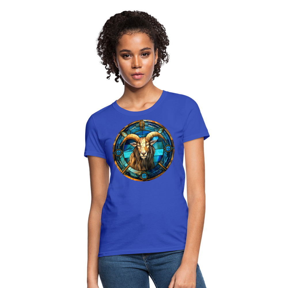 Women's Mosaic Capricorn T-Shirt - royal blue