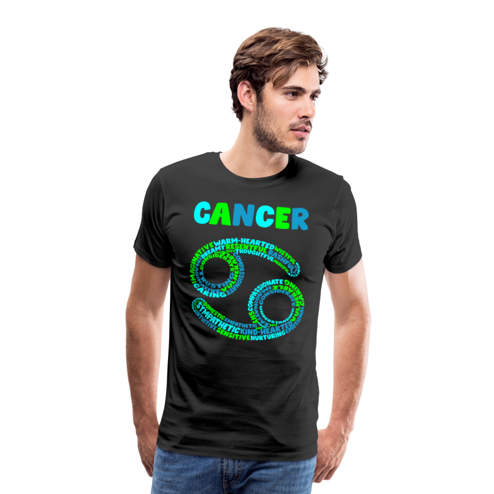 Men's Power Words Cancer Premium T-Shirt - black