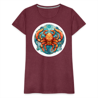 Thumbnail for Women’s Symbol Cancer Premium T-Shirt - heather burgundy