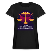 Thumbnail for Women's Glow Libra Relaxed Fit T-Shirt - black