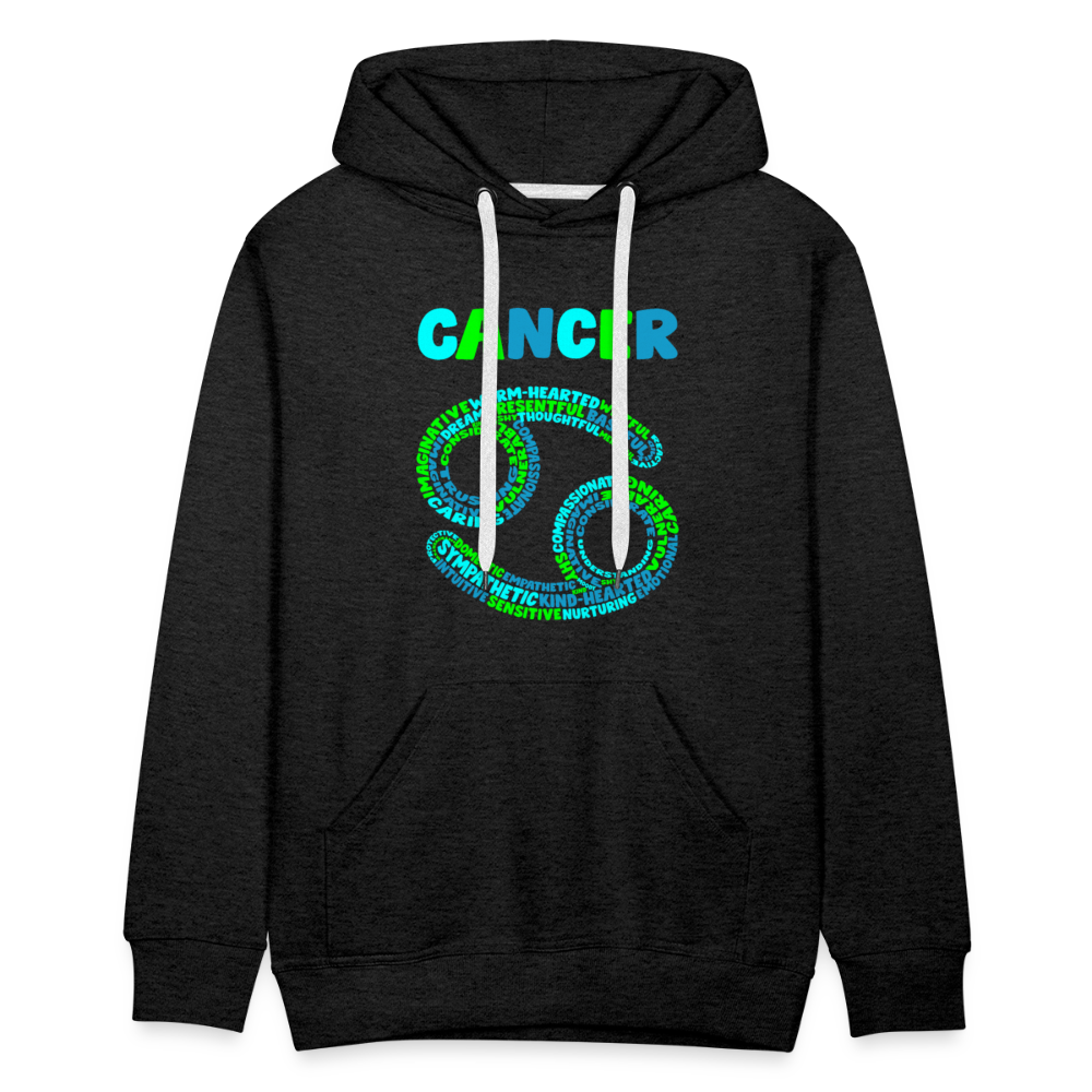 Men's Power Words Cancer Premium Hoodie - charcoal grey