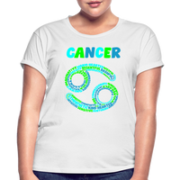 Thumbnail for Women's Power Words Cancer Relaxed Fit T-Shirt - white