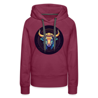 Thumbnail for Women’s Magic Taurus Premium Hoodie - burgundy