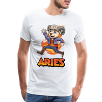 Thumbnail for Men's Playful Aries Premium T-Shirt - white