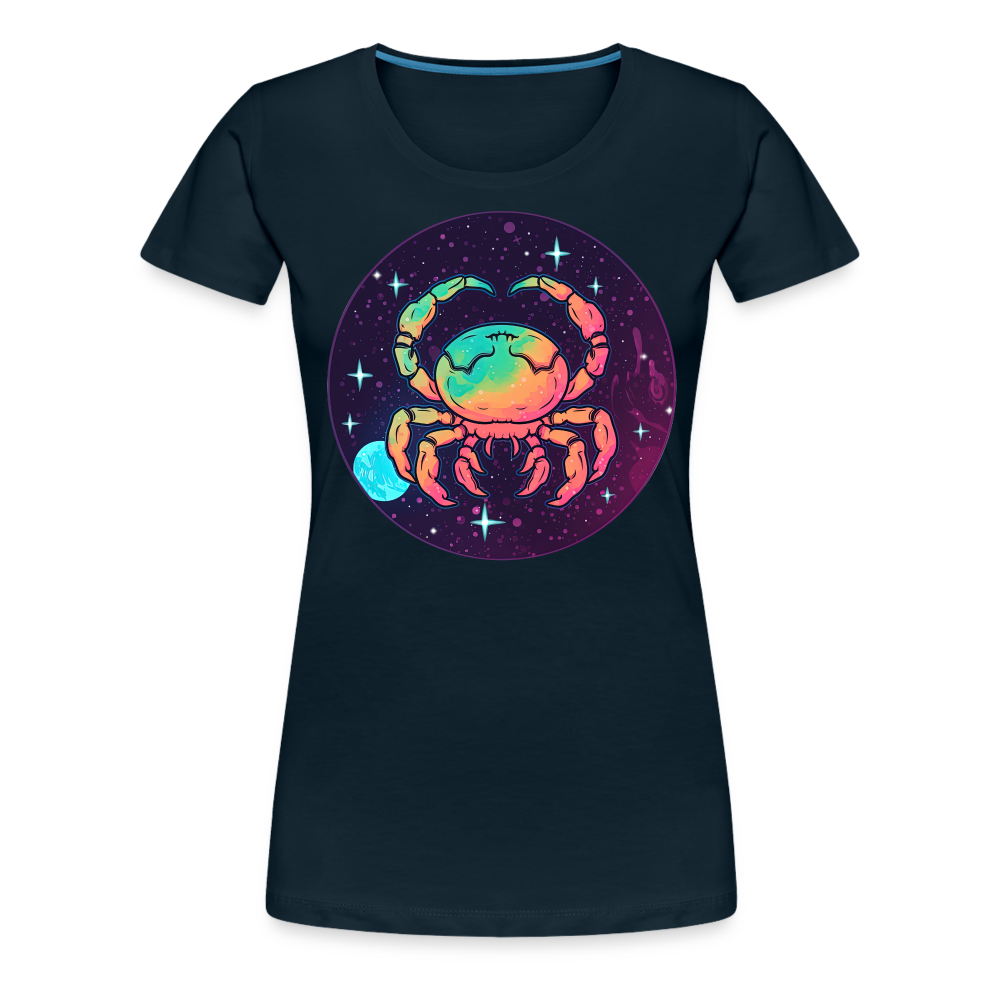 Women’s Mystic Cancer Premium T-Shirt - deep navy