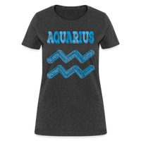 Thumbnail for Women's Power Words Aquarius T-Shirt - heather black