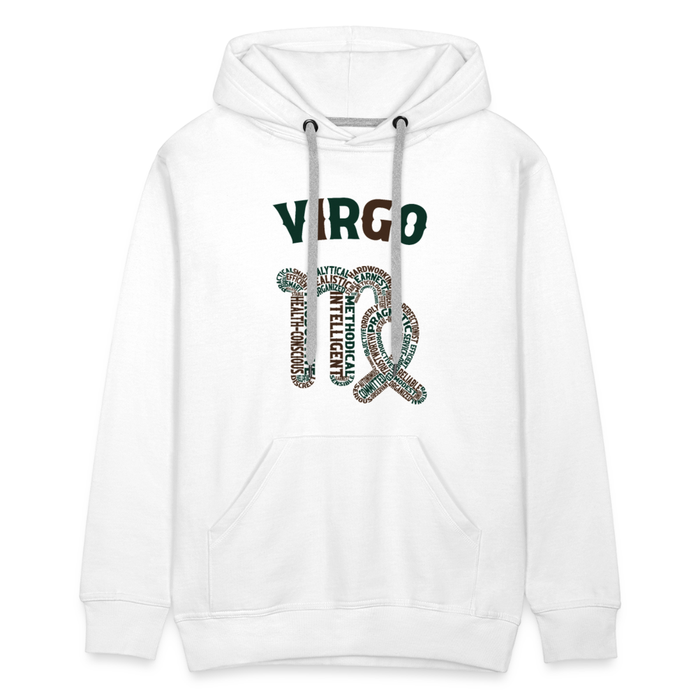 Men's Power Words Virgo Premium Hoodie - white