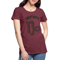 Thumbnail for Women's Power Words Capricorn Premium T-Shirt - heather burgundy