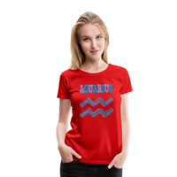 Thumbnail for Women's Power Words Aquarius Premium T-Shirt - red