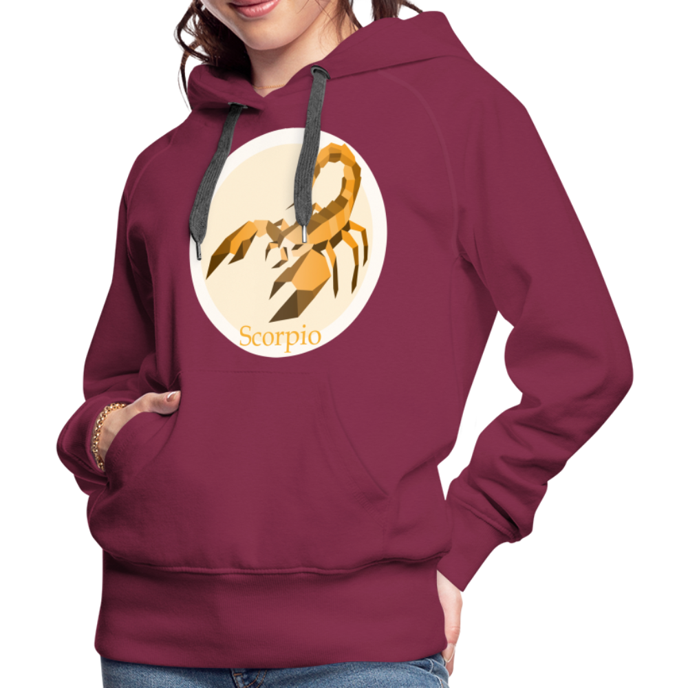 Women’s Mosaic Scorpio Premium Hoodie - burgundy