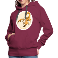 Thumbnail for Women’s Mosaic Scorpio Premium Hoodie - burgundy