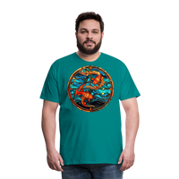 Thumbnail for Men's Mosaic Pisces Premium T-Shirt - teal