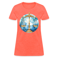 Thumbnail for Women's Mythical Libra T-Shirt - heather coral