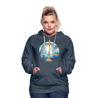 Thumbnail for Women’s Mythical Libra Premium Hoodie - heather denim