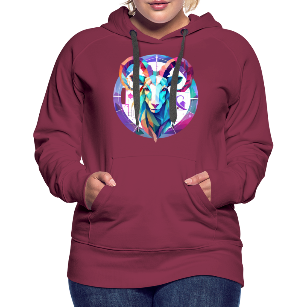 Women’s Mythical Aries Premium Hoodie - burgundy