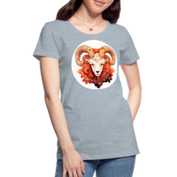 Thumbnail for Women’s Symbol Aries Premium T-Shirt - heather ice blue