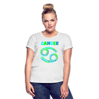 Thumbnail for Women's Power Words Cancer Relaxed Fit T-Shirt - white