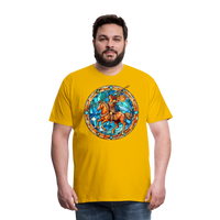 Thumbnail for Men's Mosaic Sagittarius Premium T-Shirt - sun yellow