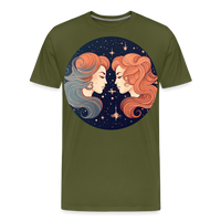 Thumbnail for Men's Mystic Gemini Premium T-Shirt - olive green