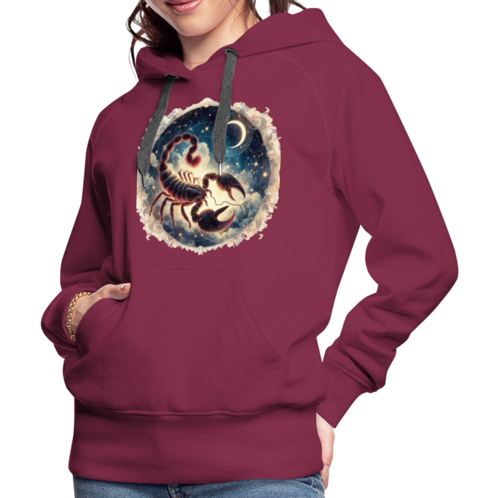 Women’s Mythical Scorpio Premium Hoodie - burgundy