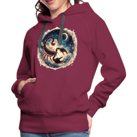 Thumbnail for Women’s Mythical Scorpio Premium Hoodie - burgundy