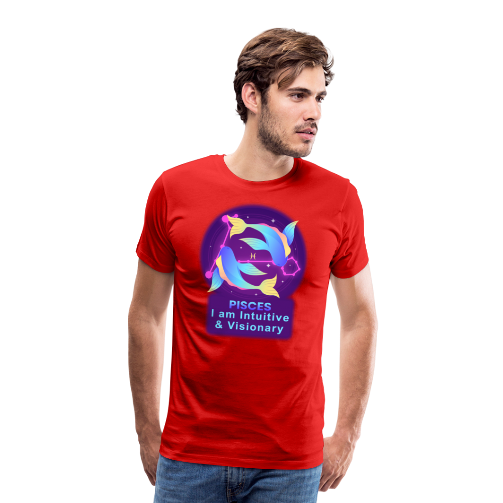 Men's Neon Pisces Premium T-Shirt - red