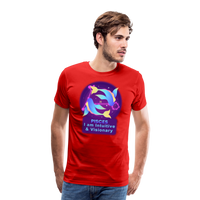 Thumbnail for Men's Neon Pisces Premium T-Shirt - red