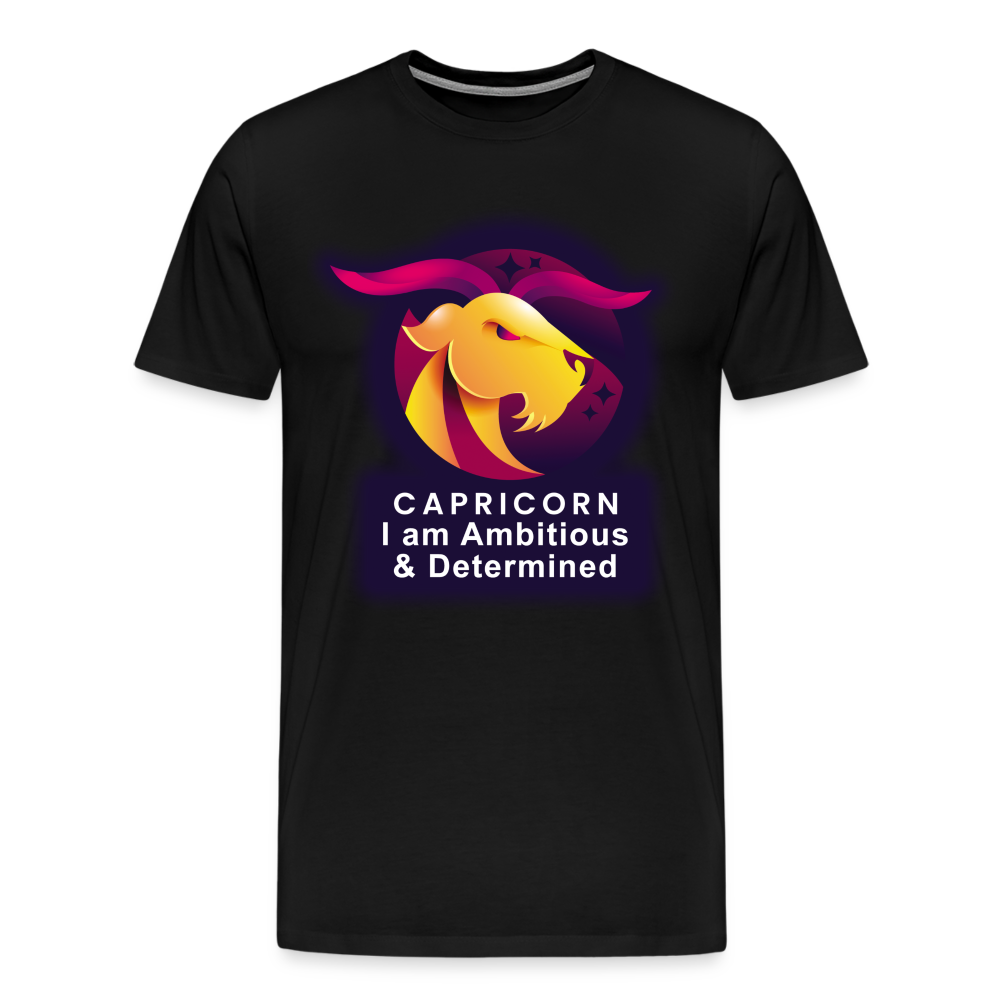 Men's Glow Capricorn Premium T-Shirt - black