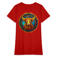 Thumbnail for Women's Mosaic Taurus T-Shirt - red