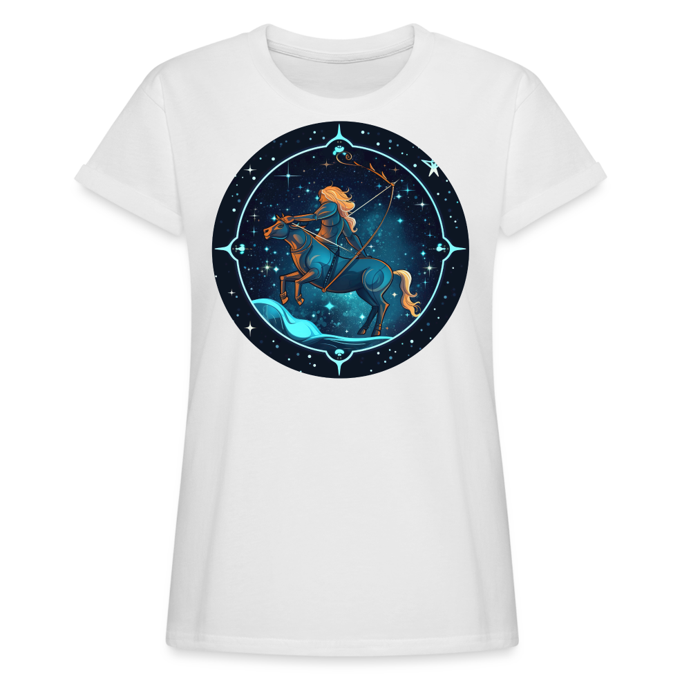 Women's Magic Sagittarius Relaxed Fit T-Shirt - white