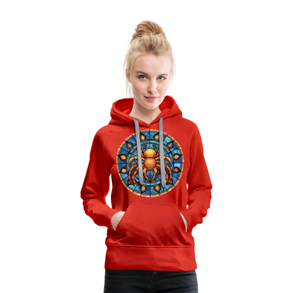 Women’s Mosaic Cancer Premium Hoodie - red