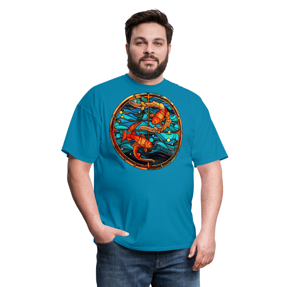 Men's Mosaic Pisces Classic T-Shirt - turquoise