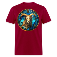 Thumbnail for Men's Mosaic Capricorn Classic T-Shirt - dark red