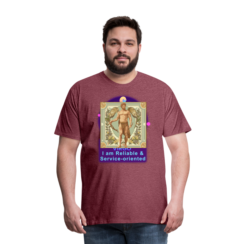 Men's Mythical Virgo Premium T-Shirt - heather burgundy