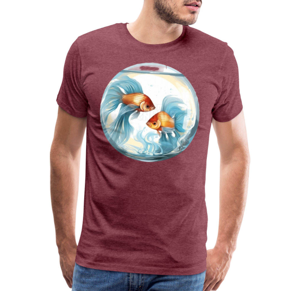 Men's Mythical Pisces Premium T-Shirt - heather burgundy