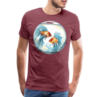 Thumbnail for Men's Mythical Pisces Premium T-Shirt - heather burgundy