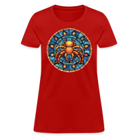 Thumbnail for Women's Mosaic Cancer T-Shirt - red