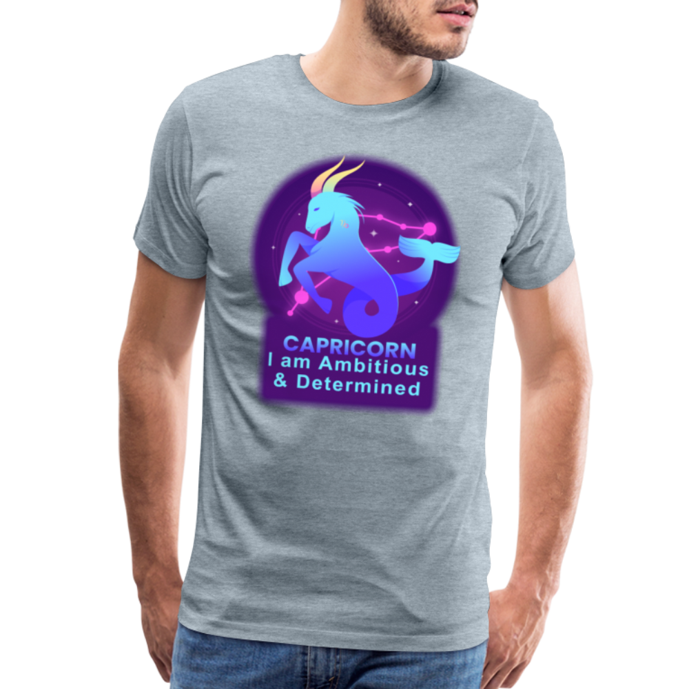 Men's Neon Capricorn Premium T-Shirt - heather ice blue