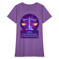 Thumbnail for Women's Neon Libra T-Shirt - purple heather