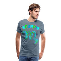 Thumbnail for Men's Power Words Scorpio Premium T-Shirt - steel blue