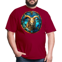 Thumbnail for Men's Mosaic Capricorn Classic T-Shirt - dark red