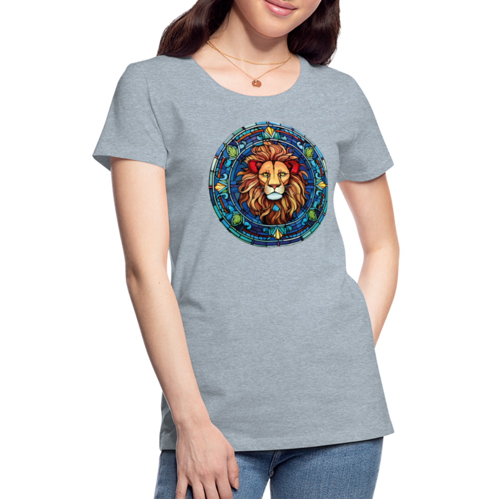 Women's Mosaic Leo Premium T-Shirt - heather ice blue