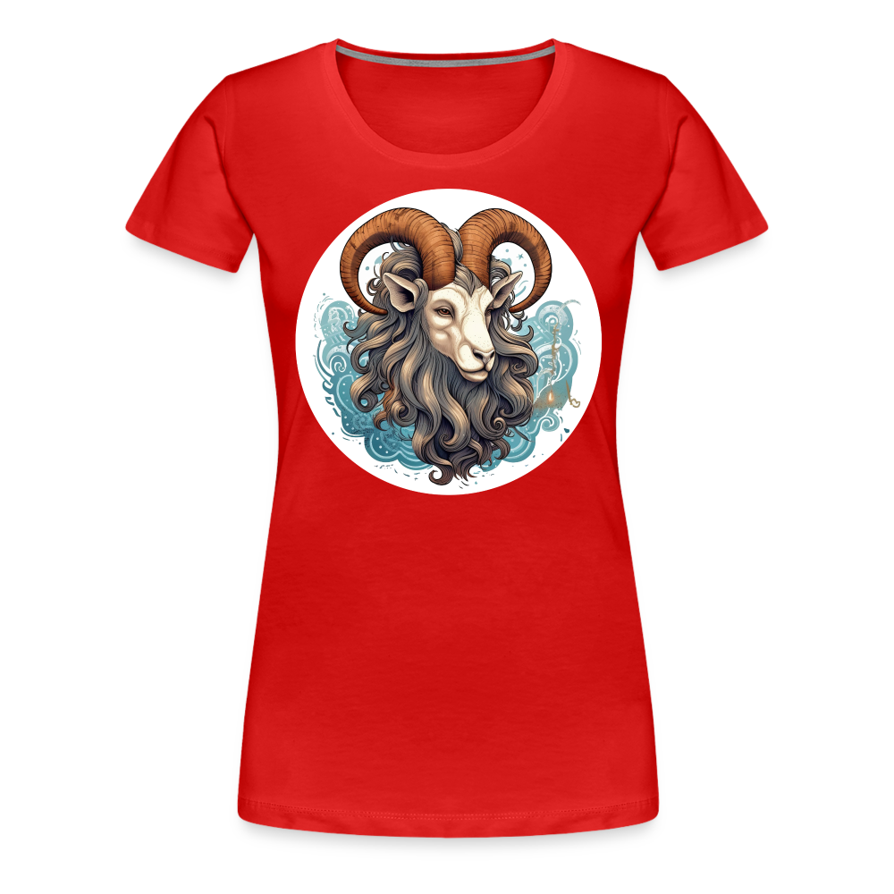 Women’s Symbol Capricorn Premium T-Shirt - red