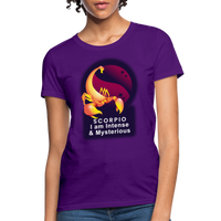 Thumbnail for Women's Glow Scorpio T-Shirt - purple