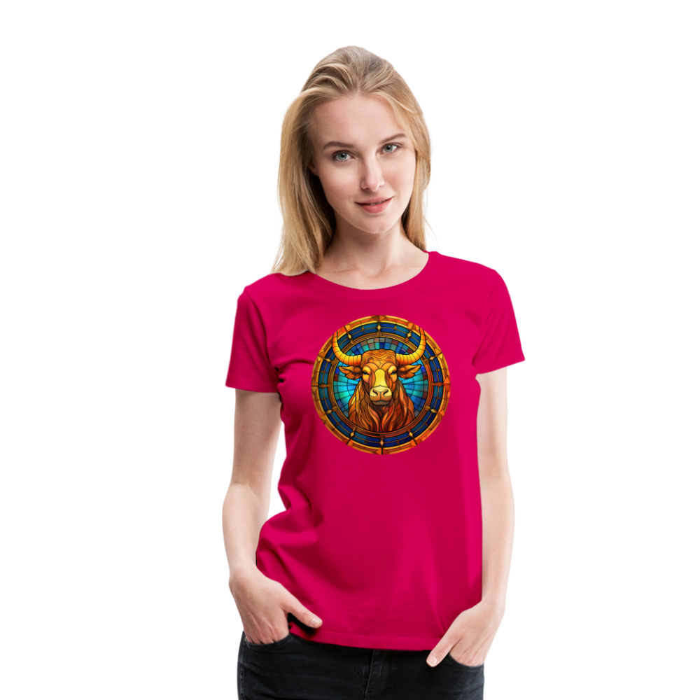 Women’s Mosaic Taurus Premium T-Shirt - dark pink